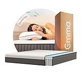 Emma Colchón Hybrid Active-Cooling Queen Size 150x190cm – Memory Foam & Resortes I Regula la...