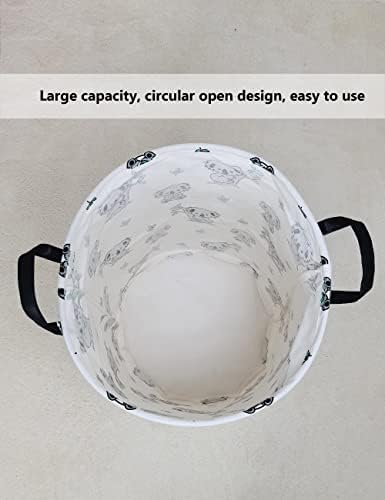 QUEENLALA Large Storage Basket,Laundry Hamper/Bathroom/Home Decor/Collapsible Round Storage Bin,Boys and Girls Hamper/Boxes/Clothing（Round-Koala）