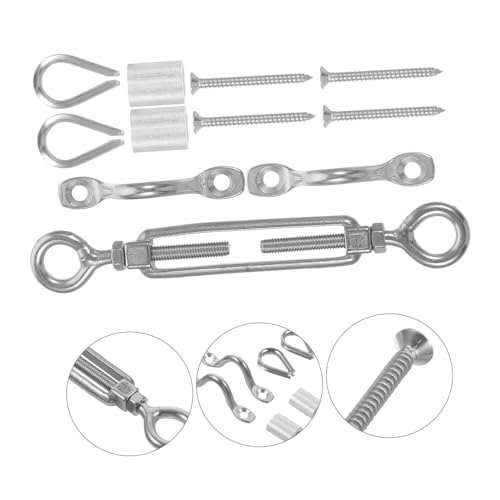 Gatuida 3pcs Tensores de Acero Inoxidable para Cable, Ajustables con Tuerca de Bloqueo, Resistentes a la Corrosión para Barandilla y Aplicaciones de Tensión miniatura 2