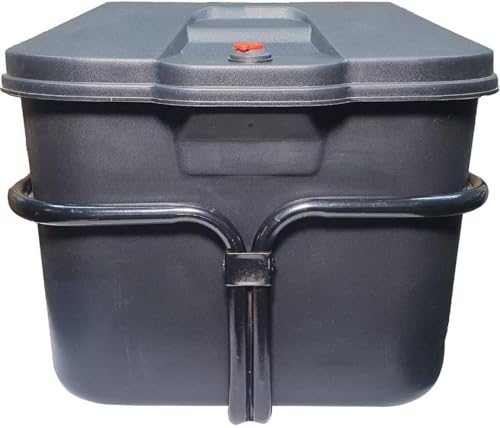 Image of SKYA STAR Q-Frame Universal Bike Stylish Side Luggage Holder with Lock | Motorcycle Side Box /Diggy /Luggage Box | Weatherproof & Secure Fitment [Matte Black]
