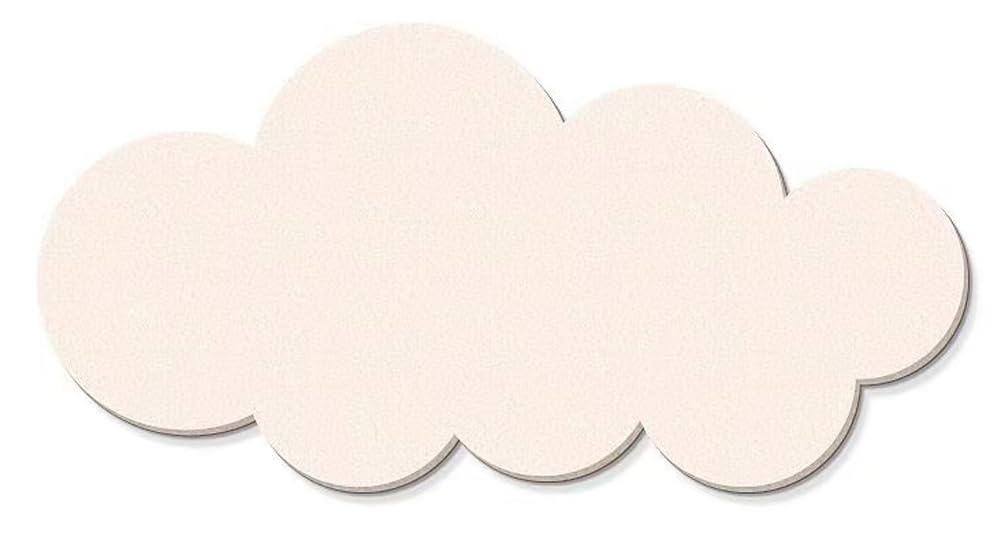 Cloud Shape Bulletin Board,Self Adhesive Corkboard Alternative Felt Memo Board,Home Office Wall Decor,Felt Vision Board for Photos Message (Beige,120x60cm)