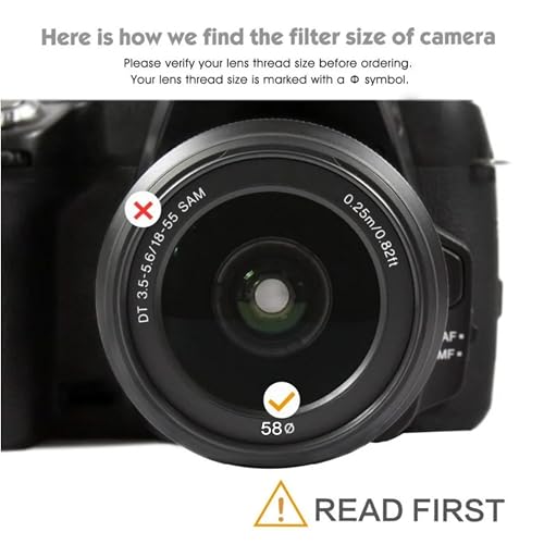 Image of GetZget Nd Filters Lens Compatible with oneplus12, iPhone 14 /15 pro & pro max, Xiaomi 14 Mobile Cover, DSLR Camera (CPL Filter, 58mm)