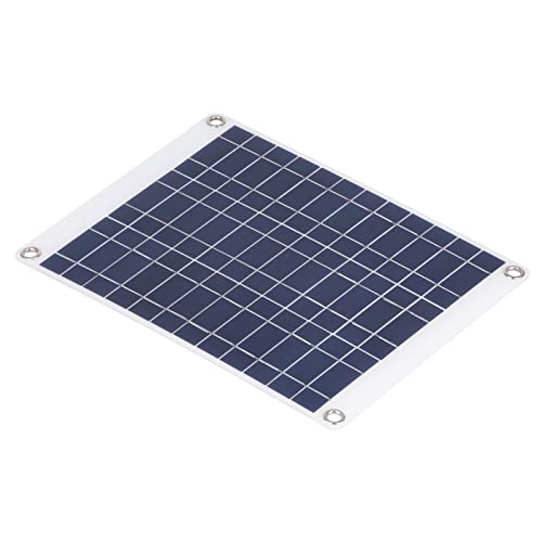 ViaGasaFamido Panel Solar de 15 W y 12 V, Kit de Cargador Portátil de Silicio Policristalino, Conversión de Energía Eficiente para Viajes Al Aire Libre y Energía de Batería de Automóvil
