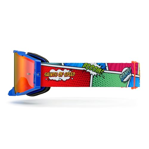Image of Saints of Speed Anthem Dirt Bike Goggles - Motorcycle Goggles for Motocross, MX, MTB, SXS, Fog & Scratch-Defying, UV Defense