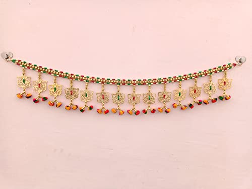 Image of CREYENTES Torans For Entrance Door Swastik Home Decor Door Toran For Home Hangings Decoration And Office Decoration (Multi Colour) 3 Ft Bandarwal Toran(Patti Ganesh, 92 Cm)