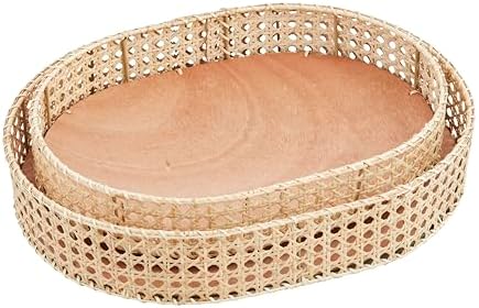 Mud Pie Cane Tray; small 3" x 17" dia | large 3" x 19" dia image 5