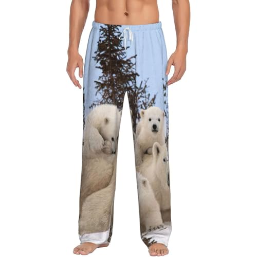 Pantalon de pyjama homme ours polaire : adieu au froid en micropolaire