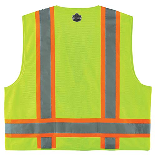 Image of Ergodyne GloWear 8248Z ANSI Two-Tone Surveyors Reflective Safety Vest, Lime, Large /X-Large