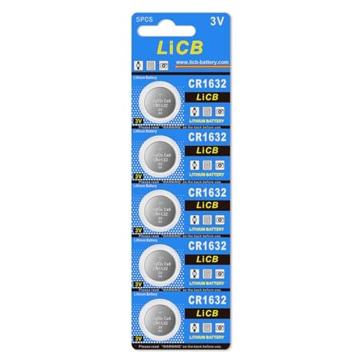 LiCB 5 Pack CR1632 Battery, Long-Lasting & High Capacity CR 1632 Lithium Batteries for Car Remote & Key Fob,3V Coin & Button Cell