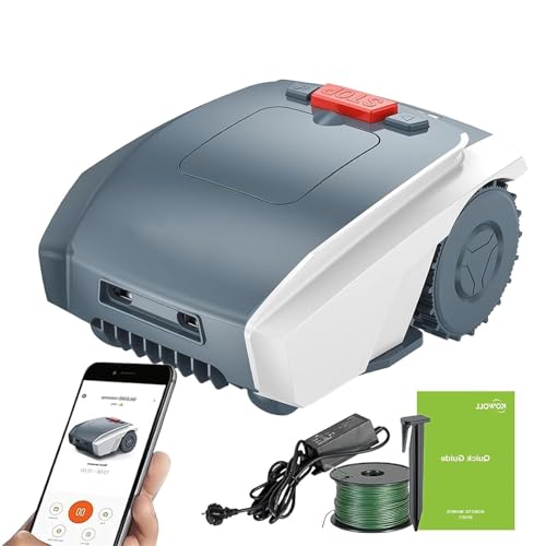 Cortacésped Robot con cortacésped inalámbrico silencioso e Inteligente con navegación precisa y evitación de obstáculos, Alcance de 1500 Metros Cuadrados
