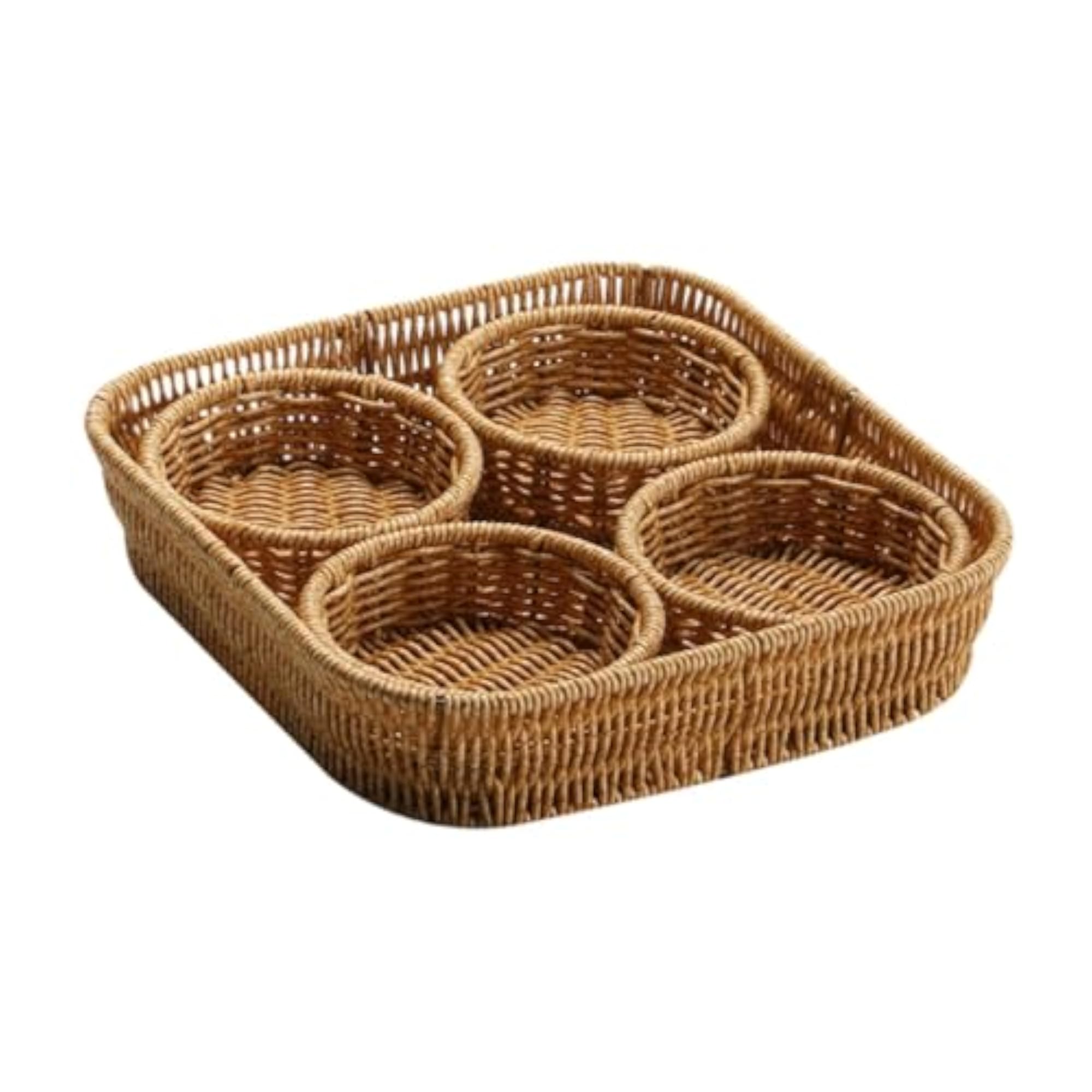 Woven Fruit Basket Snack Tray for Hotel Vegetables