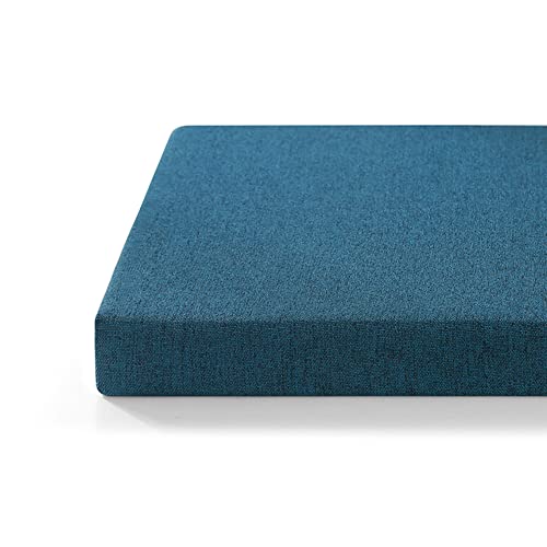 Long coussin pour chaise de jardin bleu idéal pour vos repas sur la terrasse - 3