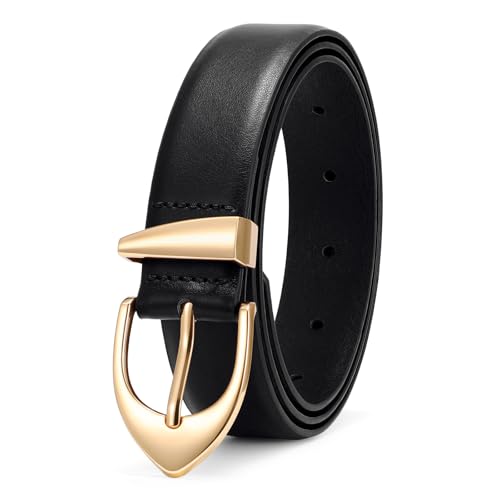 XZQTIVE Women's Leather Belts, Classic Minimalist Design For Jean...