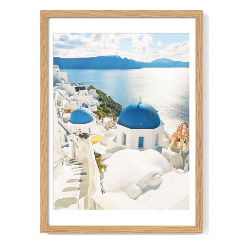 Axeman 16x22 Picture frame with mat for 14x18 Tempered Glass and Hanging Hardware Included Natural Oak Home Decor Art Hanging Frame Natural Oak