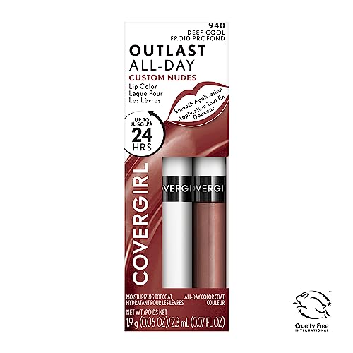 Image of COVERGIRL Outlast All-Day Lip Color Custom Nudes, Deep Cool , 2 Piece Set