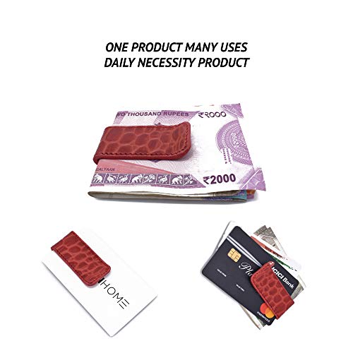 Minimalist Leather Money Clip Wallet for Credit, Business, Cards Soft Compact Holder for Men Slim Design Front Pocket3