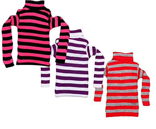 Image of IndiWeaves Boys Wollen Warm High Neck Full Sleeves T-Shirt /Inner /Skivvy for Winter Pack of 3(10110-192030-IW-P3-18 Magenta /Purple /Gray 1-2 Years)