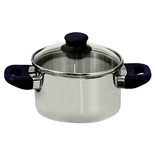 ELO Juwel De Luxe Stainless Steel 2.8-Quart Casserole Stock Pot with Glass Lid, Induction Ready