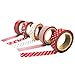 5 rotoli di Washi Tape - Rosso - Nastro adesivo per decorare i Bullet Journals e i regali - Set di nastro adesivo 22 per Scrapbooking e progetti DIY