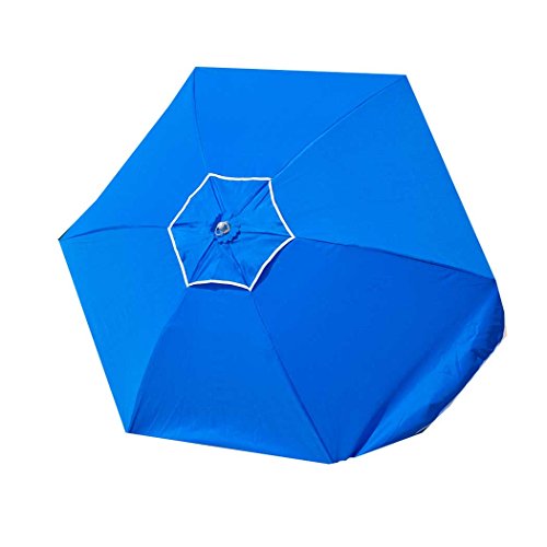 7.5 ft. Heavy Duty Shade Star Steel Frankford Beach Umbrella with Ash Wood