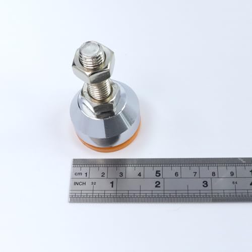Image of M12x50mm Leveling Feet, 2200 lb Capacity Heavy Duty Adjustable Swivel Furniture Glides, 1.53 Inch Anti-Slip Base, Rubber Feet Levelers for Table, Shelves, Workbench, Cabinet, Machine, 4Pcs
