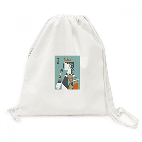 Toile Drawstring Backpack au motif de carte à jouer original