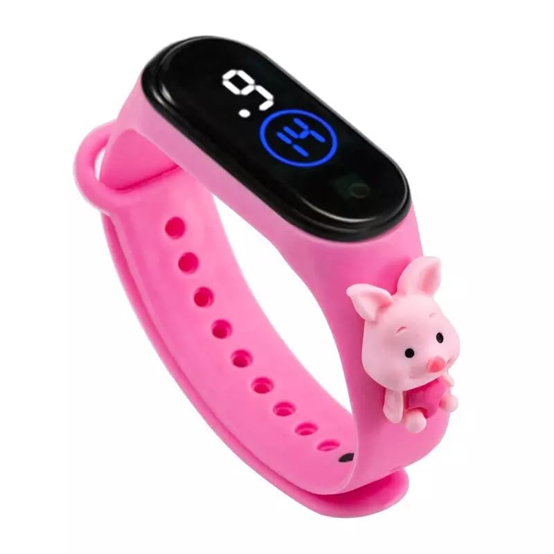 GOLDENIZE FASHION Stylish waterproof Day Date Month Luminous Digital Heart Display watch for Boy-Girls and Mens & Womens LED watch for Kids Children (Pink Pig) (B0CHPGPQT1) Amazon Price History, Amazon Price Tracker