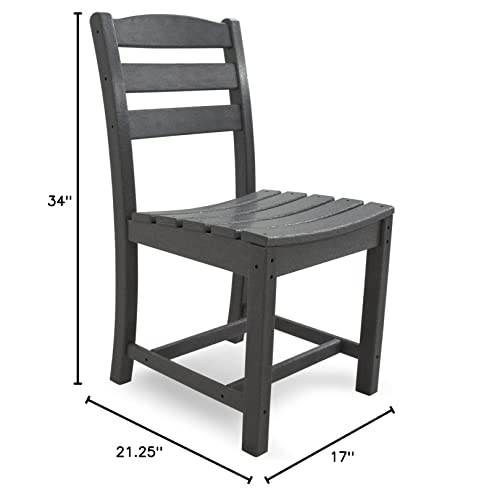 Polywood Td100Gy La Casa Café Dining Side Chair, Slate Grey #TOP5