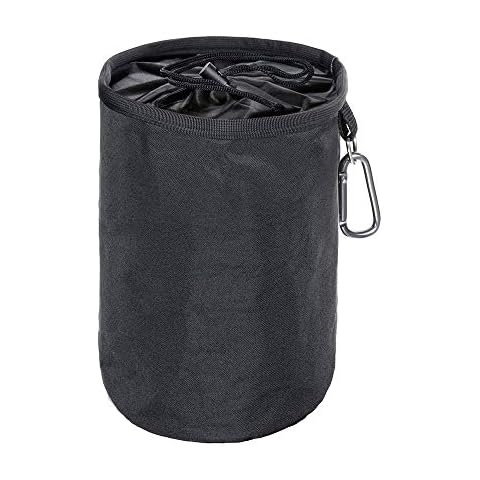 YuamMei Durable and Waterproof Clothespins Bag, Hanging Clothesline Peg Bag with D Hook for Indoor Outdoor Use (Black) Cover