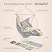 Hanging Hammock Chair Swing - Hammock Swing Chair with Foot Rest - Indoor/Outdoor Hanging Chair - Quick & Easy Setup with Durable Hardware – Spacious Full Body Support – Holds 440 Lbs