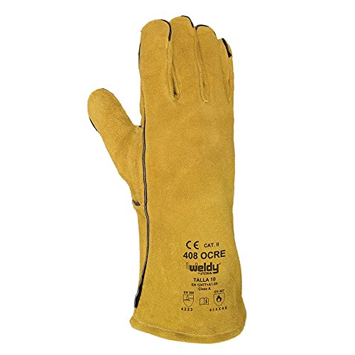 Juba - Guante soldador serraje talla 10 ocre