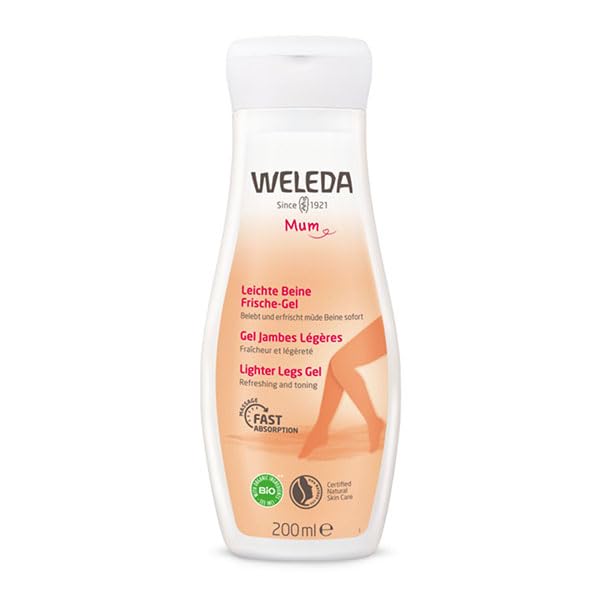 Weleda Mum Lighter Legs Gel, Stressed Legs during Pregnancy, Fast Absorbtion for Tired Limbs after Exercise Toning, Vegan, 200ml