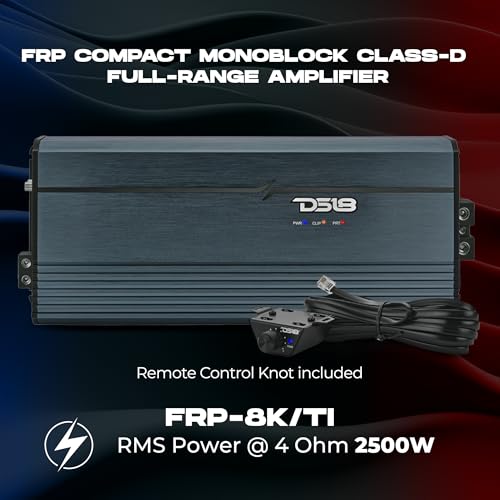 Image of DS18 FRP-8K /TI Compact Monoblock Full-Range Class-D Amplifier - 8000W RMS @ 1Ω | High-Power Car Audio Amp | Smart Cooling, LED Clipping Indicator, Variable Filters, 0GA Inputs