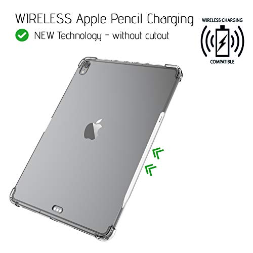 Luvvitt Ipad Pro 12.9 Case Crystal View Flexible Tpu Slim And Light Back Cover With Shockproof Cushion Corners For Apple Ipad Pro 12.9 In 2018 - Clear (Wireless Pencil Charging - Newest Model) #TOP1