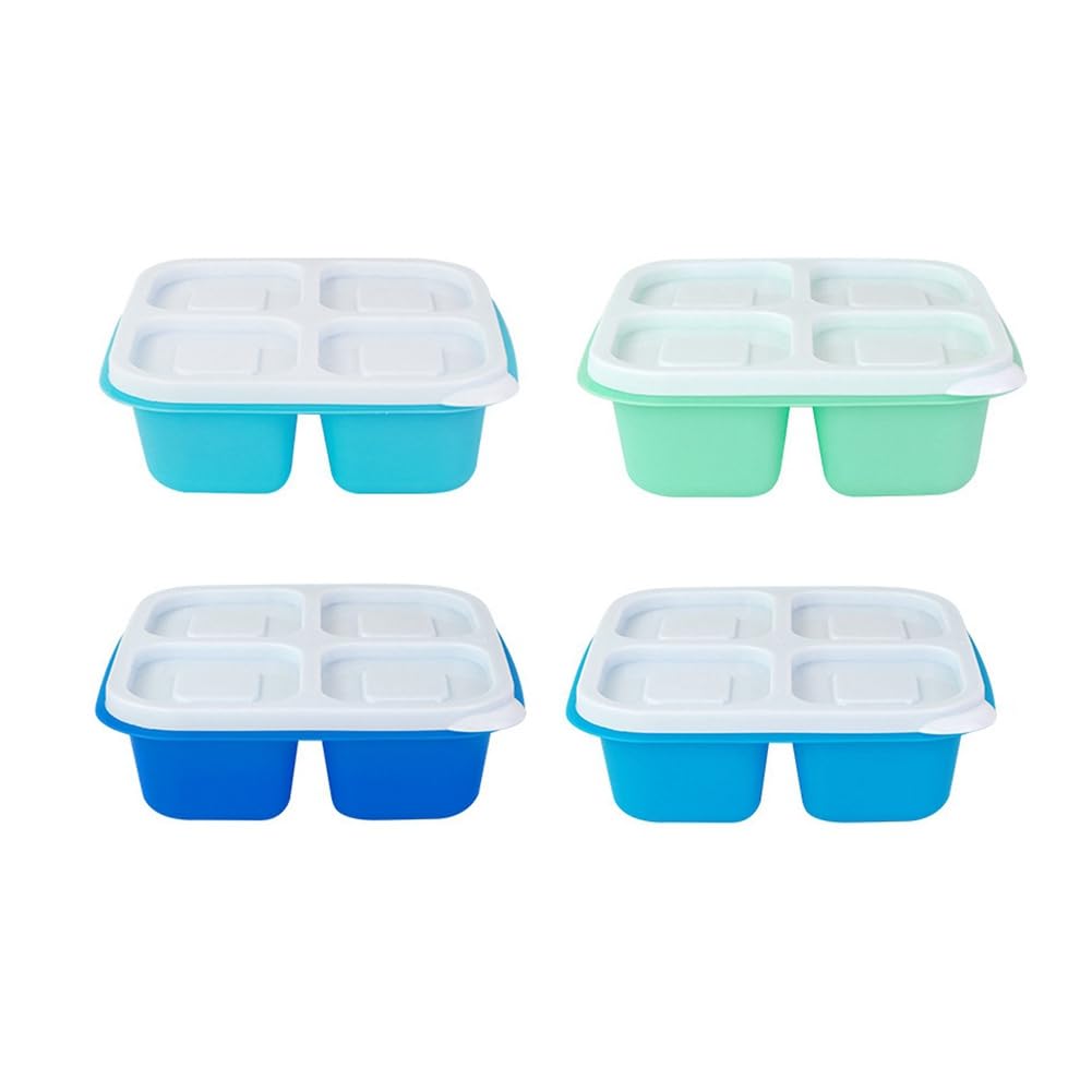 CTRLZS Four-Compartment Lunch Box Set Food Box Portable Lunch Box Bento Box Sealed Box Divided Food Storage Containers