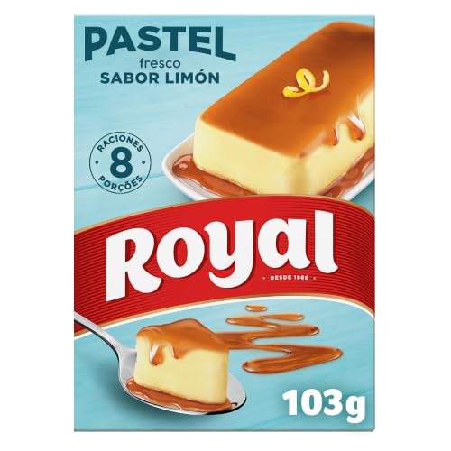 Royal Pastel Fresco Limón, Preparado en Polvo Sin Horno 8 Raciones, Pack 103 g