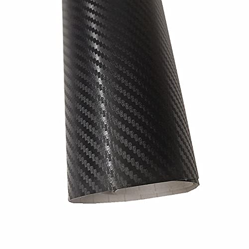 Auto Schutz Carbon Folie, 4D 5D 6D Black Carbon Fiber Vinylfilm Auto Wrapfolie 5D Roll Auto Aufkleber Auto Sport Exterior Zubehör Film(50cmx600cm)