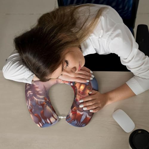Almohada de viaje de espuma viscoelástica tamaño U miniatura 6
