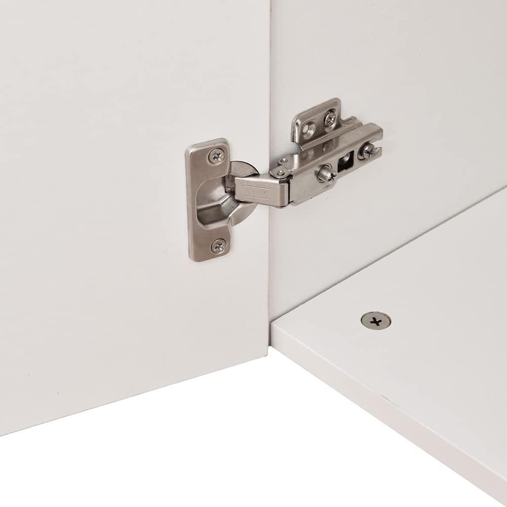 Shally Dogan Pensile da Cucina a Parete, Armadio Sospeso in Legno con Anta Singola 1 Ripiano e 2 Scomparti, Armadietto da Muro Spazioso e Resistente, Dimensioni 40 x 32 x 72H cm … (Bianco)
