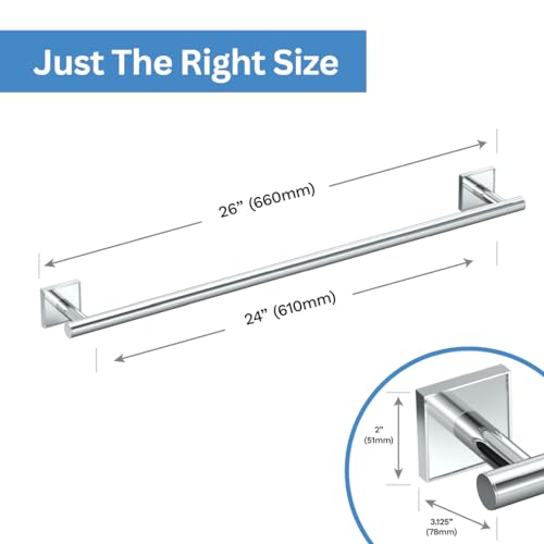 Image of Gatco 5610 Mode Towel Bar, 24 Inch, Chrome
