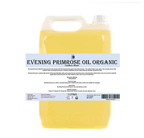 Mystic Moments | Evening Primrose Virgin Organic Carrier Oil - 5 Liter - 100% Pure