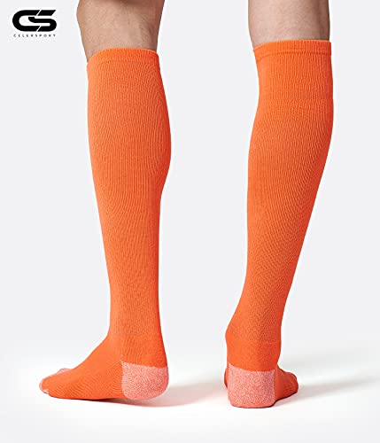 Image of CS CELERSPORT 2 Pack / 3 Pack Baseball Socks for Youth Kids and Adult Softball Soccer Socks Over the Calf Tube Socks