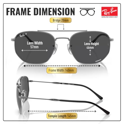 Image of Ray-Ban RB3707 Square-Round Sunglasses with Official RAYBAN Eyewear Kit