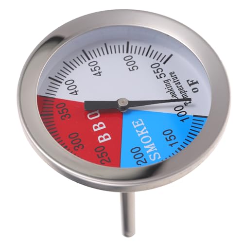 Generic オーブン温度計 ステンレスガラス製 ? バイメタル式キッチンメーター 精度表示 グリル料理やベーキングに適用