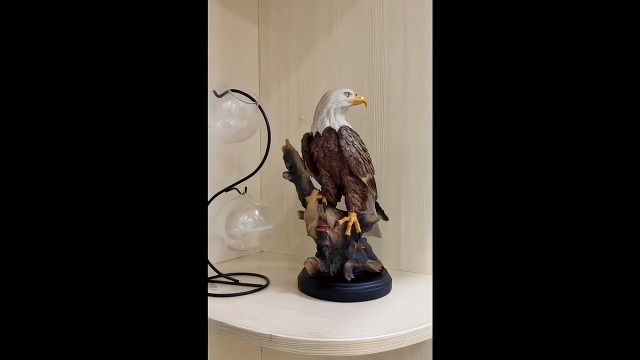 Estatua de águila calva de resina 12.9 pulgadas miniatura 7