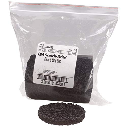 Scotch-Brite Clean and Strip Disc 07460, 4 in x 1/4 in, S XCS, 3 Bags per case