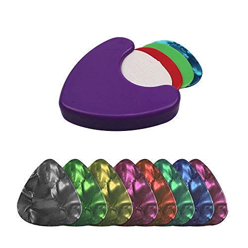 Eapey Lot de 8 médiators avec porte-médiators - Les Beatles, Paul McCartney, John Lennon, RIngo Starr, George Harrison Eapey Lot de 8 médiators avec porte-médiators