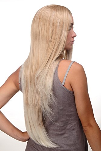 WIG ME UP 3217-27T613 Lady Quality Wig Cosplay very long straight middle parting mix of dark blond & platinum blond with platinum ends approx 29,5inch - Image 3