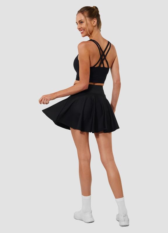 Pleated Tennis Skirts for Women High Waisted Golf Skorts Tummy Control Skirts with Shorts Pockets Lightweight - Image 2