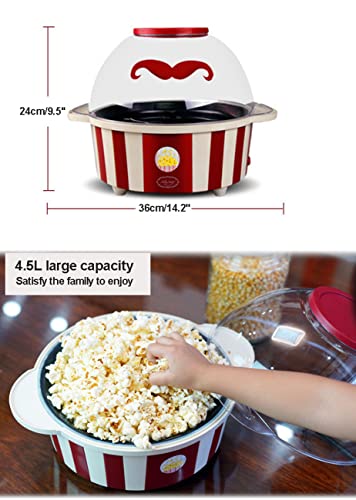 Anbayqg Popcorn-Maschine Elektrischer Haushalt Kleinkugel-Automatischer Mini-Popcorn-Maschine Kann Zucker, Öl… – Bild 3